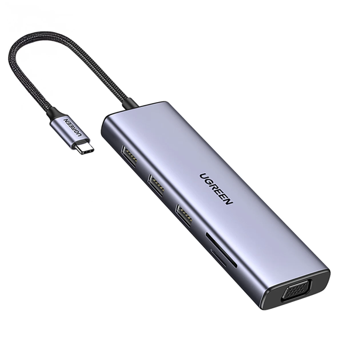 Hub 10in1 Usb-c į Usb-c Usb-a Hdmi Ethernet Ethernet Sd Tf Minijack Daliklis - Pilkas