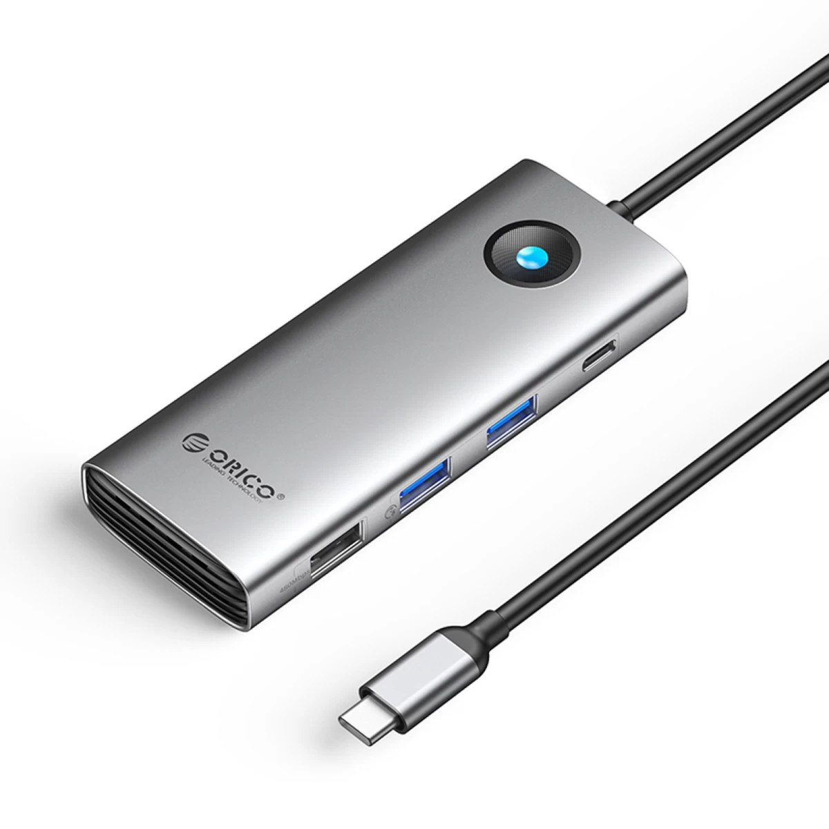 Hub 8-in-1 Usb-c – Usb-a, Usb-c, Hdmi, Vga, Rj45, Pd 100 W, 4k, 60 Hz, 1000 Mbps – Pilkos Spalvos