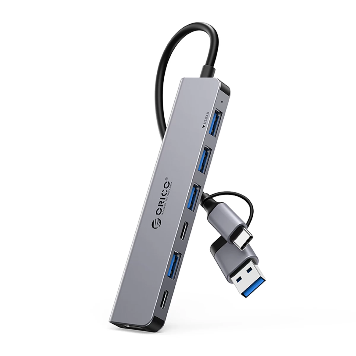 Hub Ysa7-u3 Usb-a / Usb-c į Usb-a Usb-c Doko Stotelė - Pilka Hub Ysa7-u3 Usb-a / Usb-c į Usb-a Usb-c Doko Stotelė - Pilka