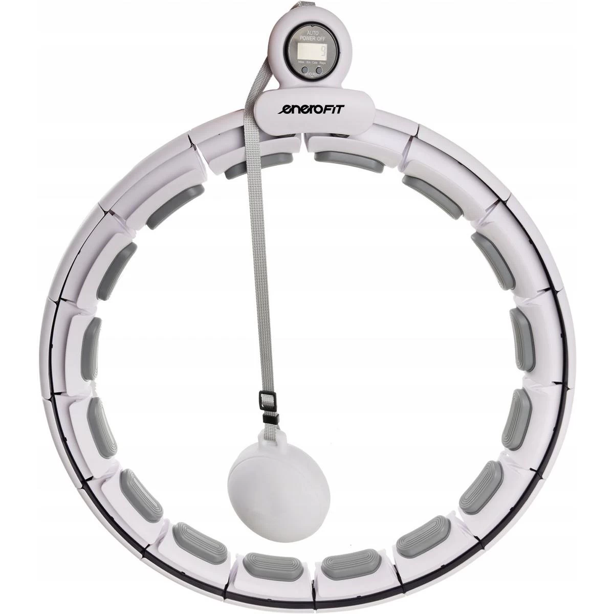 Hula Hop Su Masažuokliu, Svarmeniu Ir Skaitikliu Balta Ir Pilka Enero Fit