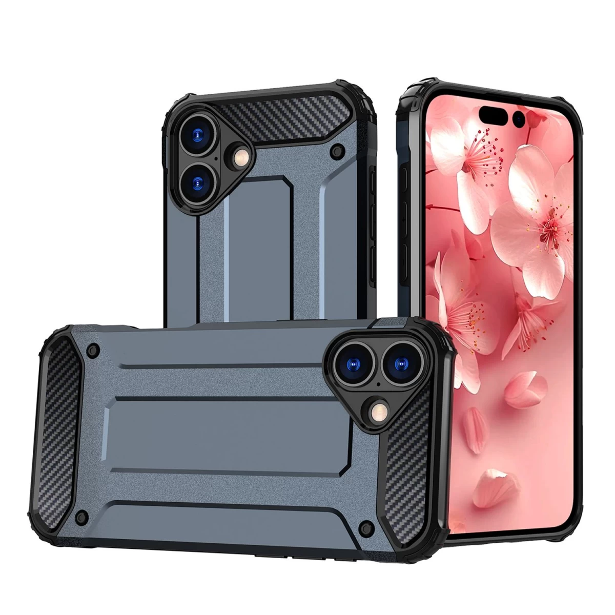 hybrid Armor Apsauginis Dėklas iphone 16 Plus - Mėlynas