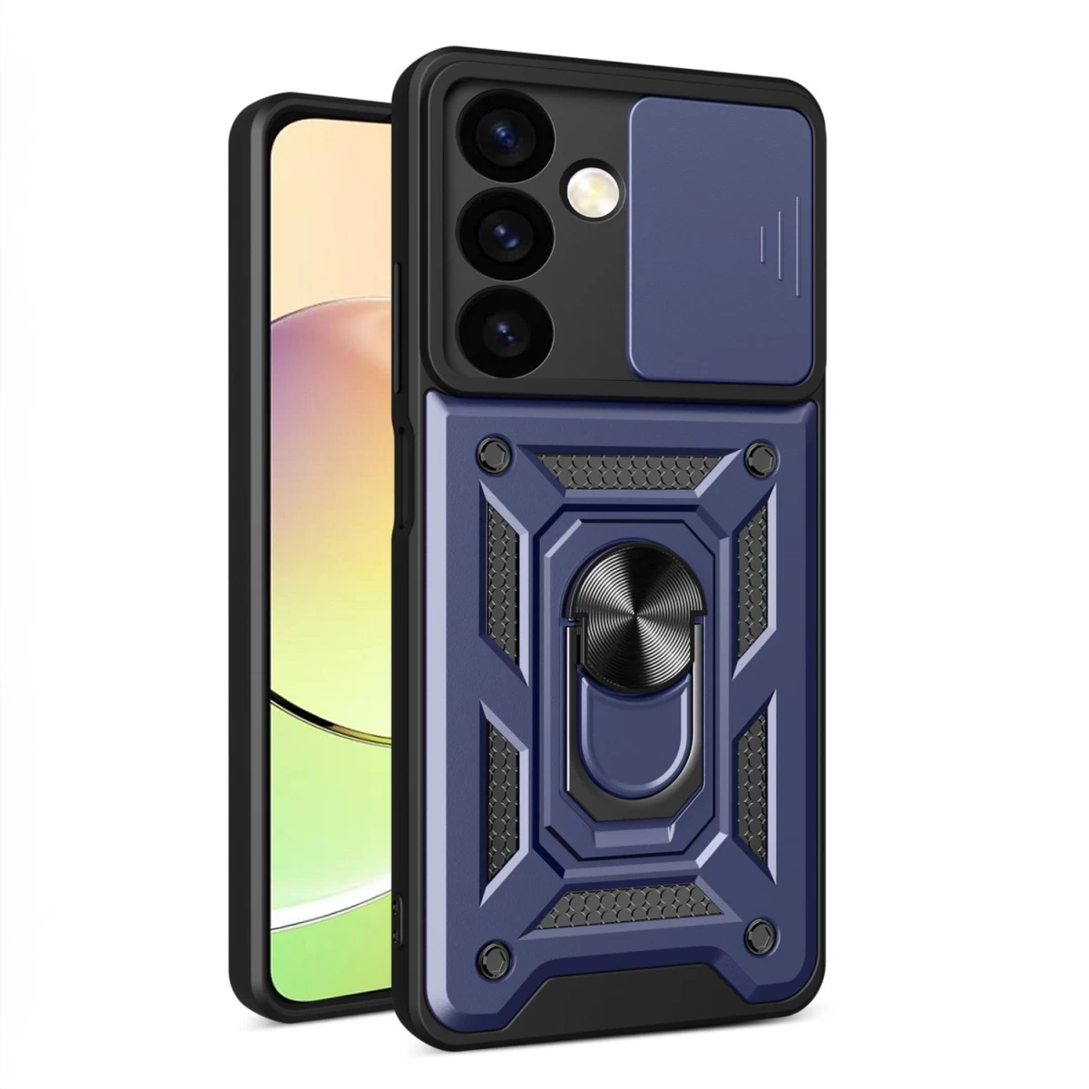 hybrid Armor Camshield Dėklas samsung Galaxy A35 Su Fotoaparato Dangteliu - Mėlynas
