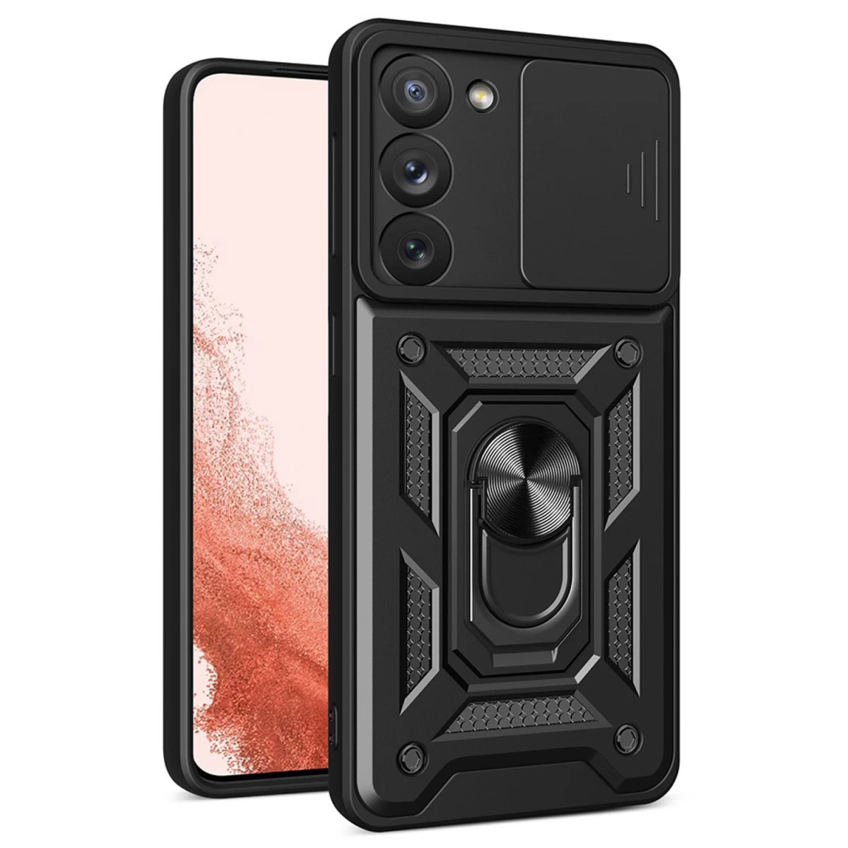 Hybrid Armor Camshield Dėklas samsung Galaxy S23+, šarvuotas Dangtelis Su Kameros Apsauga, Juodas Hybrid Armor Camshield Dėklas samsung Galaxy S23+, šarvuotas Dangtelis Su Kameros Apsauga, Juodas