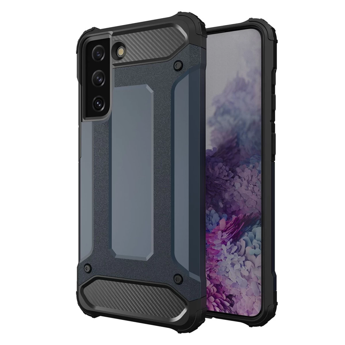 Hybrid Armor Dėklas Samsung Galaxy S23, Mėlynas šarvuotas Hibridinis Dangtelis