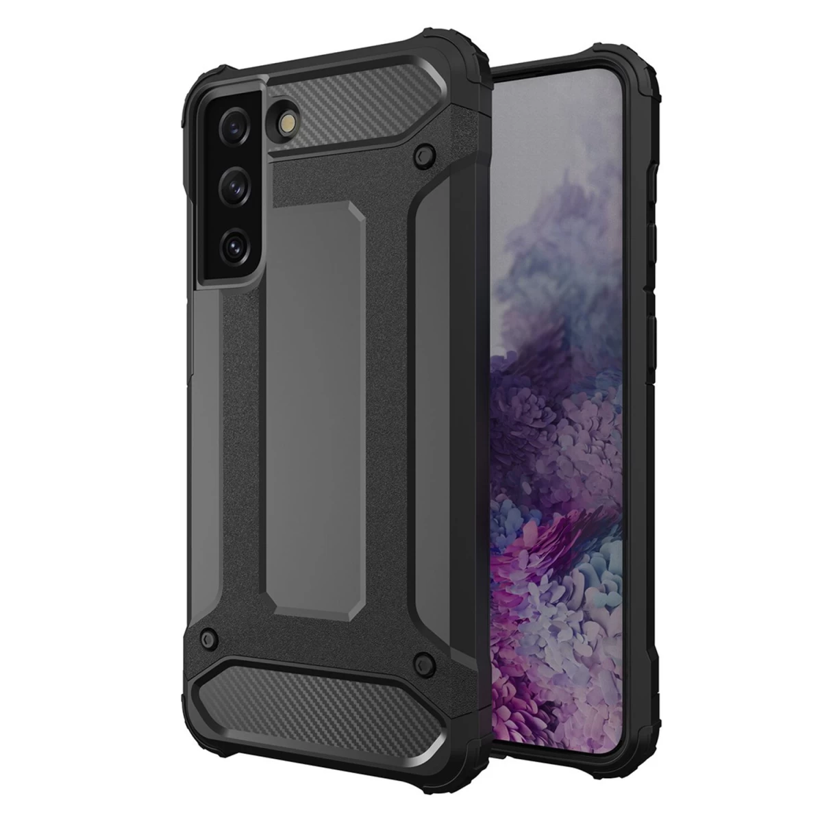 hybrid Armor Dėklas samsung Galaxy S23 Ultra, šarvuotas Hibridinis Juodas Dangtelis