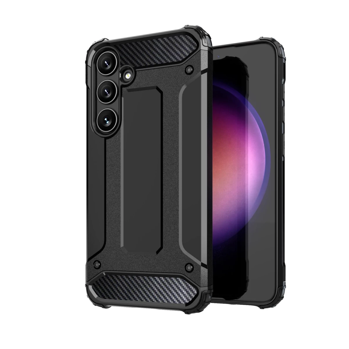 hybrid Armor Dėklas samsung Galaxy S24 šarvuotas - Juodas