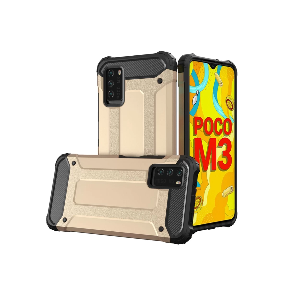 hybrid Armor Hibridinis šarvuotas Dėklas, Skirtas xiaomi Redmi Note 10 5g / poco M3 Pro, Auksinis hybrid Armor Hibridinis šarvuotas Dėklas, Skirtas xiaomi Redmi Note 10 5g / poco M3 Pro, Auksinis