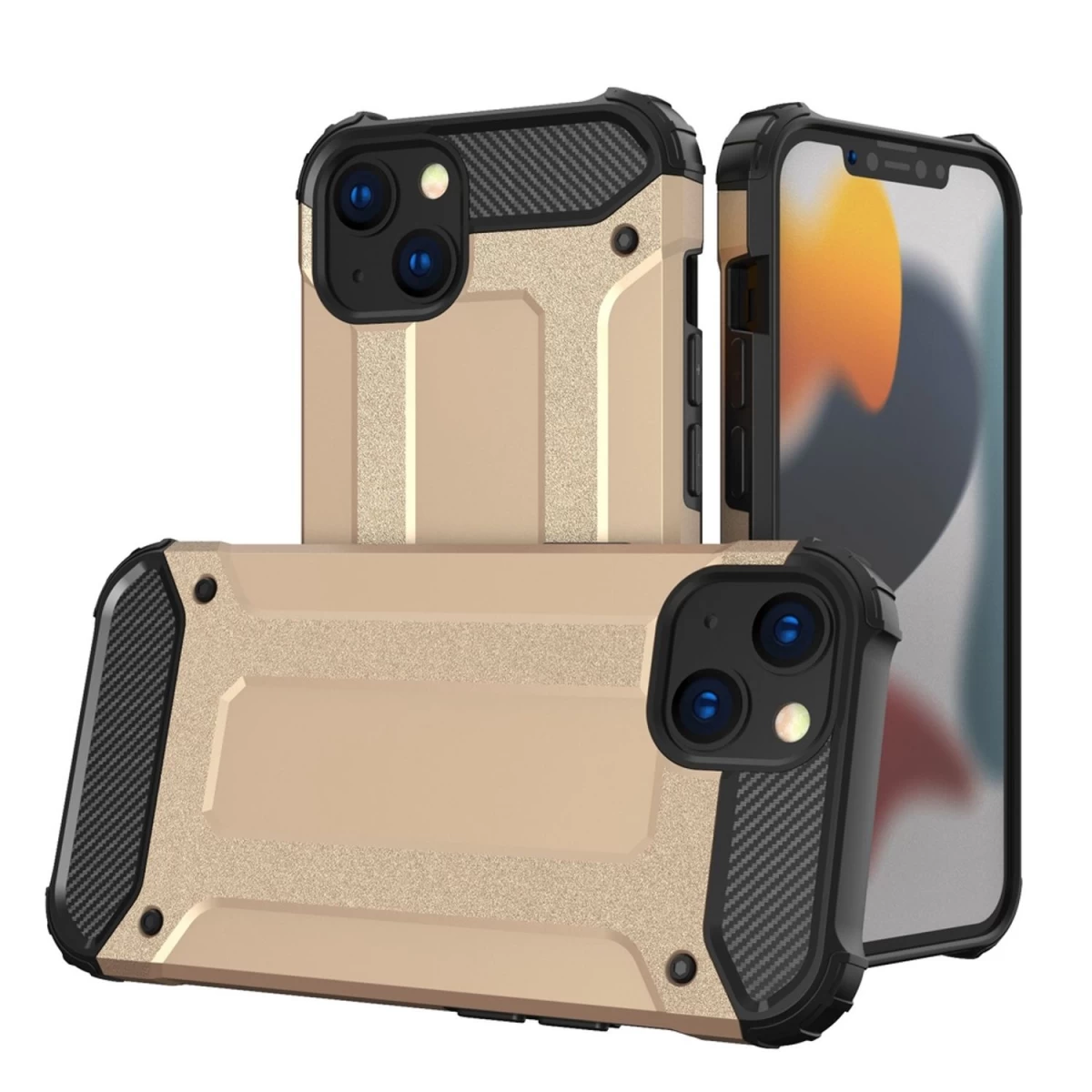 Hybrid Armor šarvuotas Hibridinis Dėklas Iphone 13 Mini Auksinis