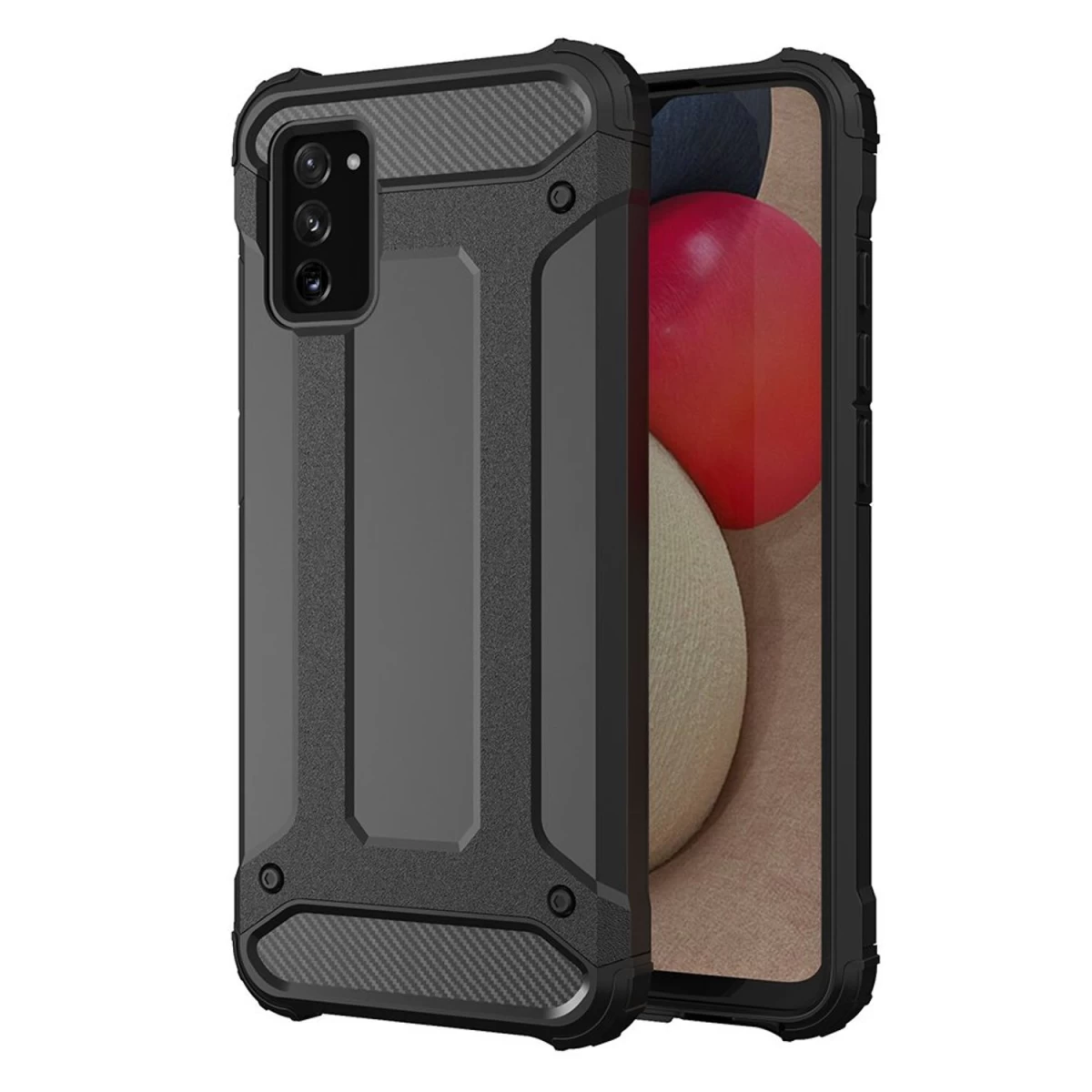 Hybrid Armor šarvuotas Hibridinis Dėklas Samsung Galaxy A03s Juodas