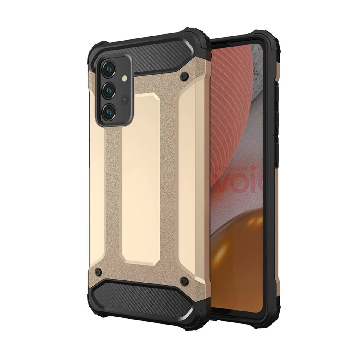 Hybrid Armor šarvuotas Hibridinis Dėklas Samsung Galaxy A72 4g Auksinis