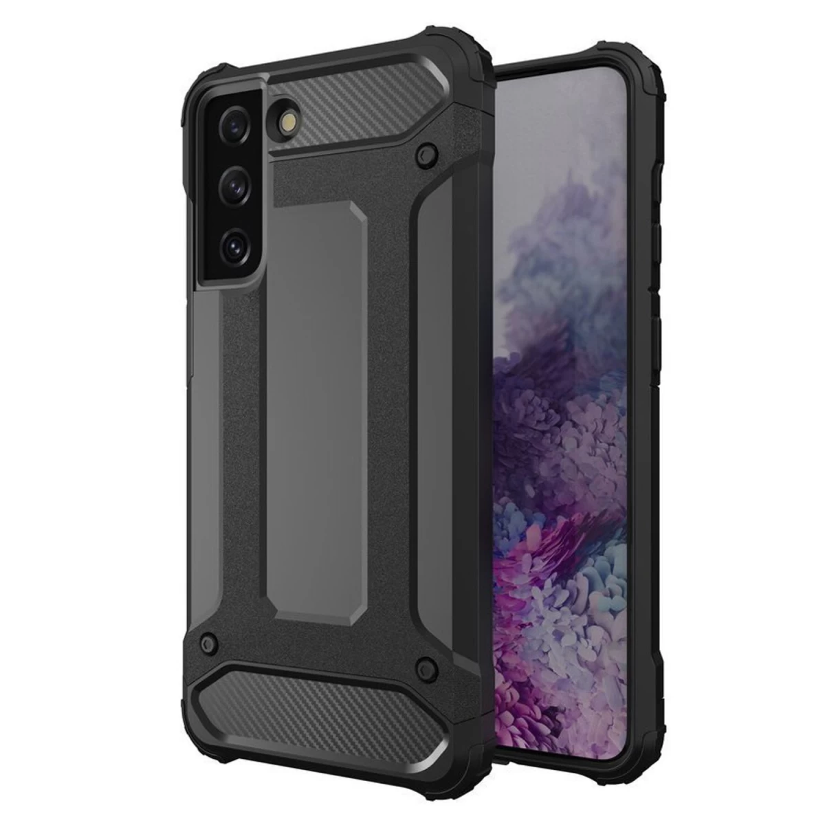 Hybrid Armor šarvuotas Hibridinis Dėklas Samsung Galaxy S22+ (s22 Plus) Juodas