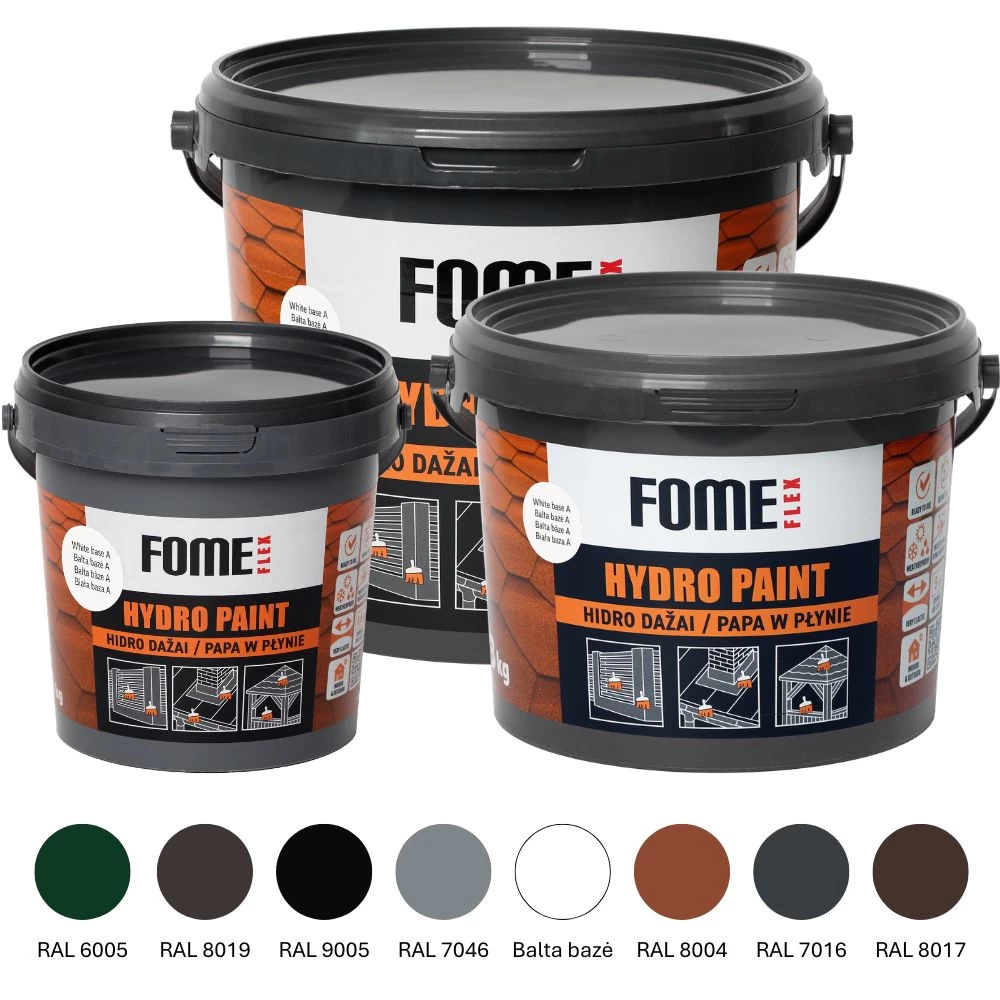 FOME FLEX Hydro Paint skysti dažai ir hermetikas