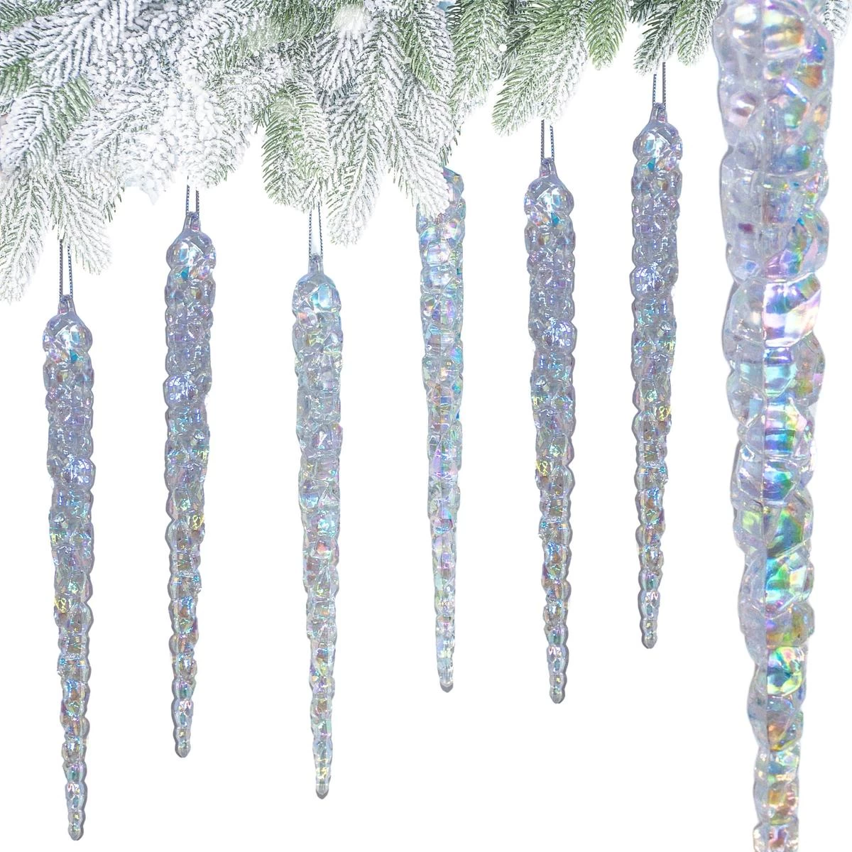 Icicle Pakabinama Dekoracija 25 Cm 6 Vnt.
