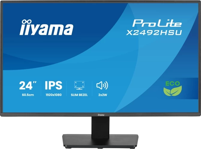 iiyama ProLite X2492HSU-B1 Monitorius 24'' IPS, FHD 1920x1080, 3 ms, 300 cd/m2, 120 Hz, Juoda