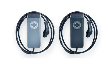 Įkrovimo stotelė Enelion LUMINA  1,4kW - 22kW su integruotu 5m kabeliu, 2Type jungtis, juoda/sidabrinė