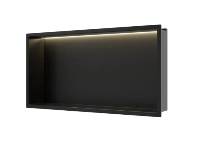 Įleidžiama sieninė lentyna Balneo Wall Box LED juodos sp., 60x30x10 cm, B0101020109-2