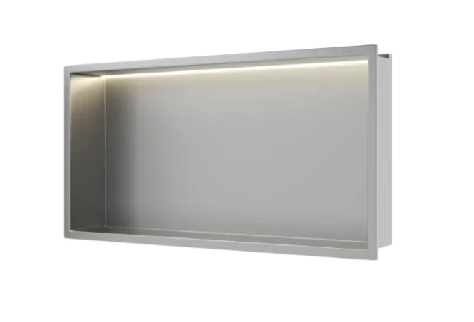 Įleidžiama sieninė lentyna Balneo Wall Box LED nerūdijančiojo plieno sp., 60x30x10 cm, B0101010109-2