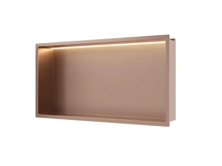 Įleidžiama sieninė lentyna Balneo Wall Box LED vario sp., 60x30x10 cm, B0101040109-2