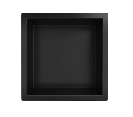 Įleidžiama sieninė lentyna Balneo Wall Box ONE su rėmeliu, juodos sp., 30x30x7 cm OB-BL1