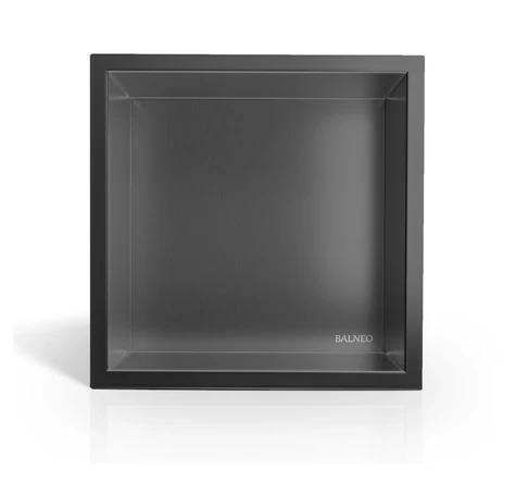 Įleidžiama sieninė lentyna Balneo Wall Box ONE su rėmeliu, metalo sp., 30x30x7 cm