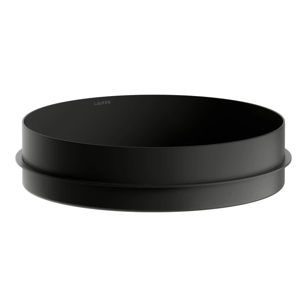 Įleidžiamas praustuvas LAUFEN IN &amp; OUT 40 cm, juodas matinis, H517IO47161121