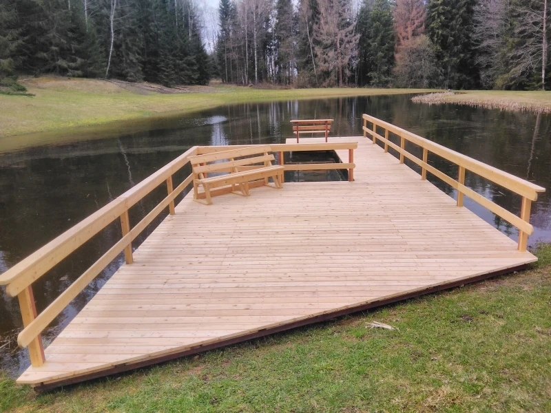 Lieptų, tiltelių, pirsų, pavėsinių ant vandens statyba