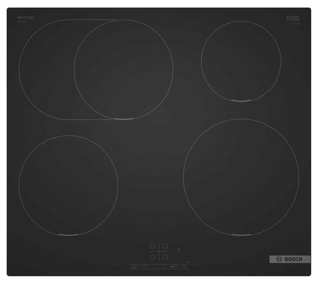 Įmontuojama indukcinė kaitlentė Bosch 4 serijos, PIF61ABB5E, 60 cm