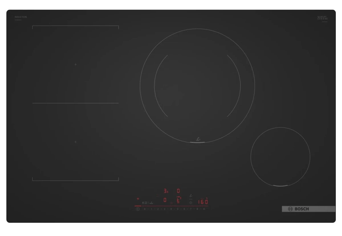 Įmontuojama indukcinė kaitlentė Bosch Serija 6, PVS81AHC1E, 80 cm