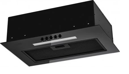 Įmontuojamas 45 cm pločio gartraukis Schlosser TN45PBBL GLASS, juodas