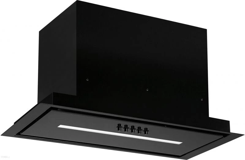 Įmontuojamas 60 cm pločio gartraukis Schlosser HL60PBBL GLASS, juodas