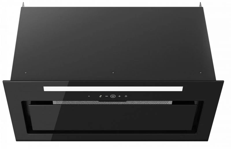 Įmontuojamas 60 cm pločio gartraukis Schlosser TD60TCBL FULL GLASS, juodas