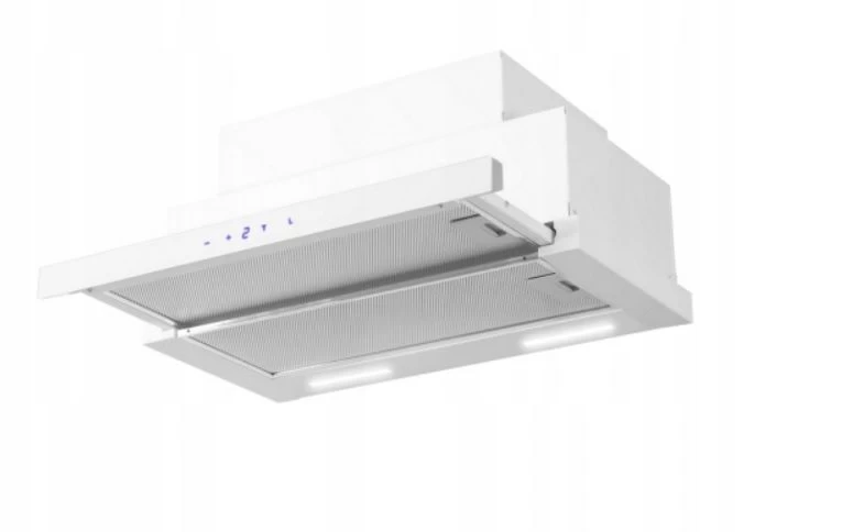 Įmontuojamas gartraukis Schlosser STC60WH GLASS, baltas, 60 cm pločio