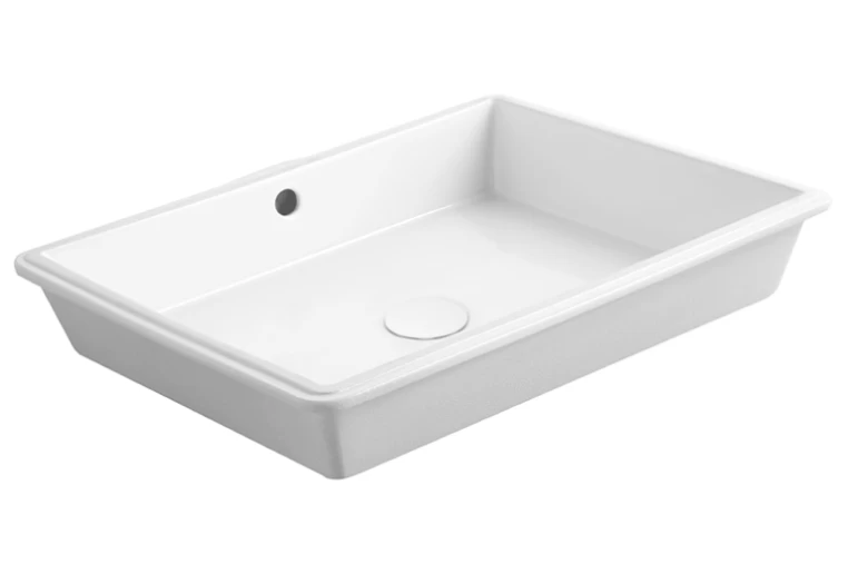 Įmontuojamas praustuvas Simas Agile 55x35 cm, balta blizgi, S60 BIANCO