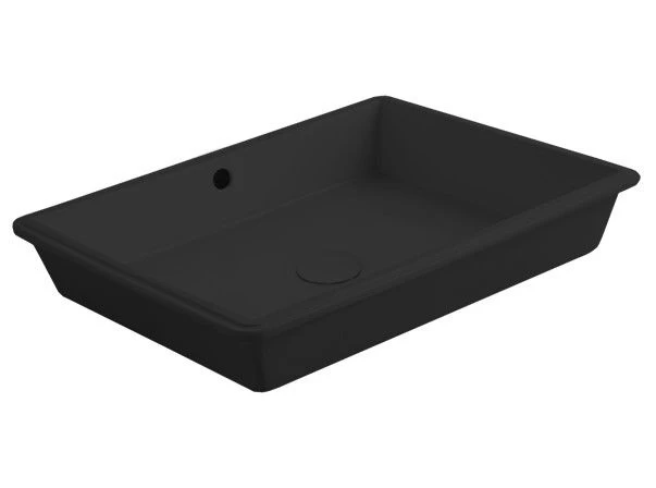 Įmontuojamas praustuvas Simas Agile 55x35 cm, juoda matinė, S60 NERO MATT
