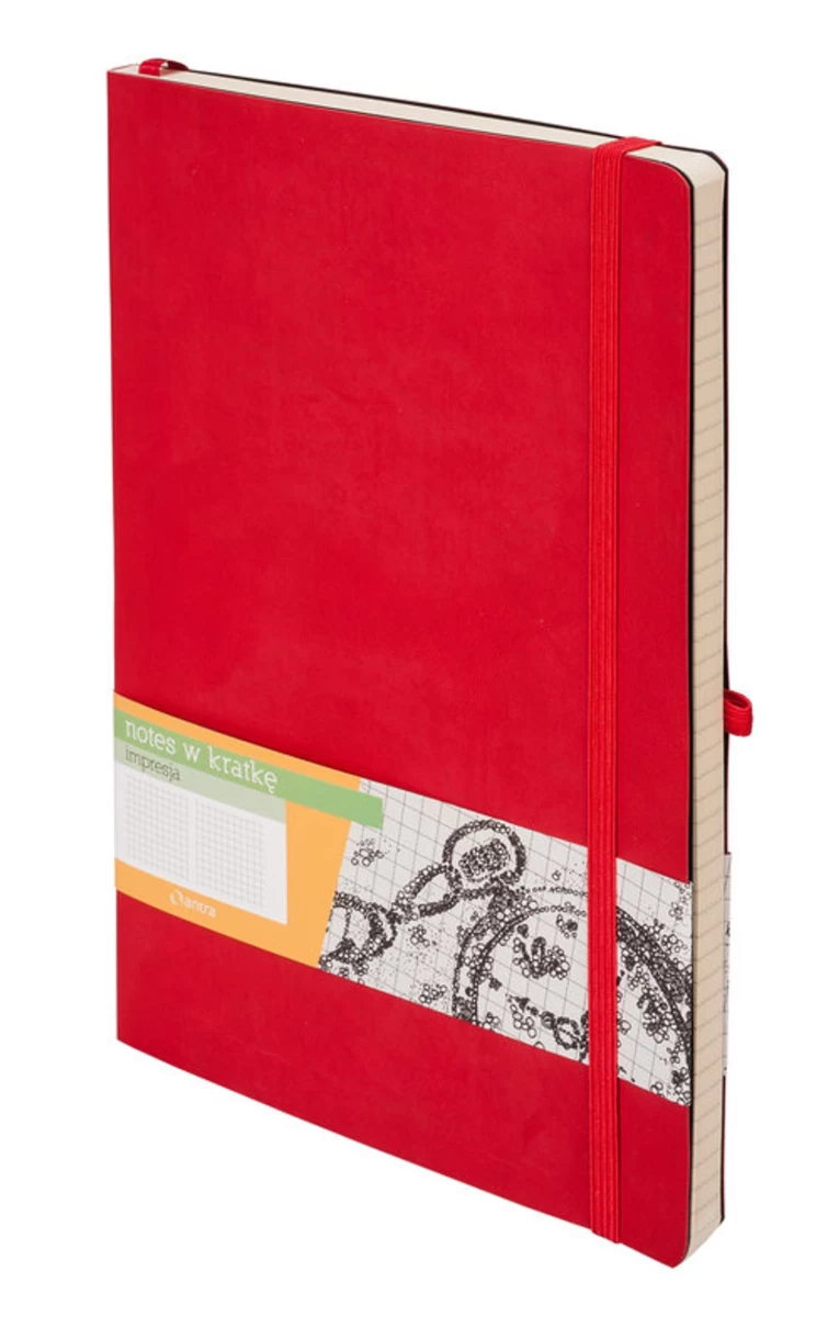 Impressions B5 Grid Notes Red.