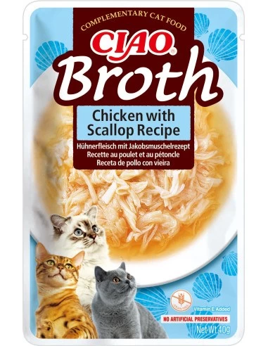INABA Ciao Broth Chicken &amp; Scallop - cat treats - 40g
