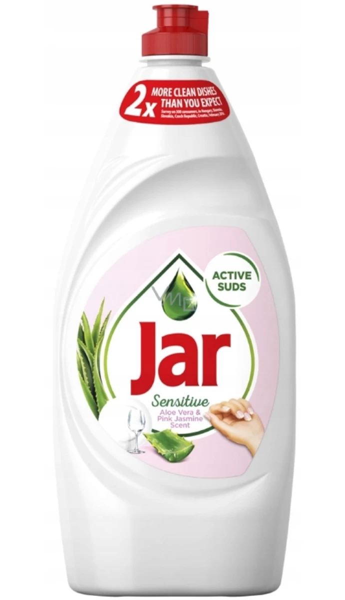 Indų Plovimo Skystis jar Sensitive Aloe &amp; Amp; Pink Jasmin, 900 Ml