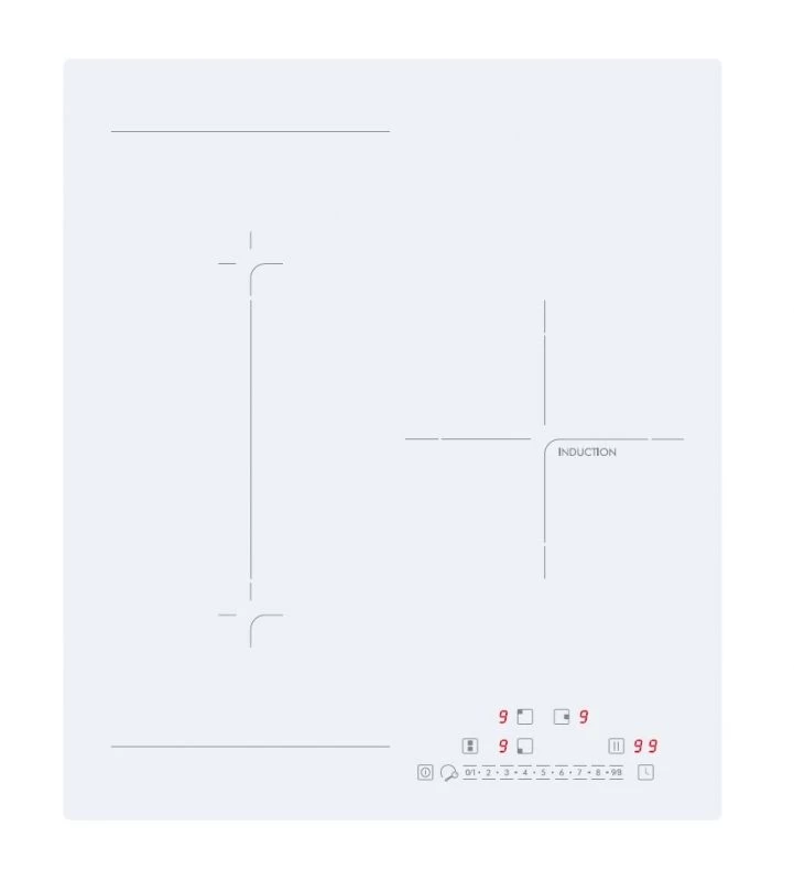 Indukcinė 45 cm kaitlentė Schlosser BF571-54WH (PURE WHITE)
