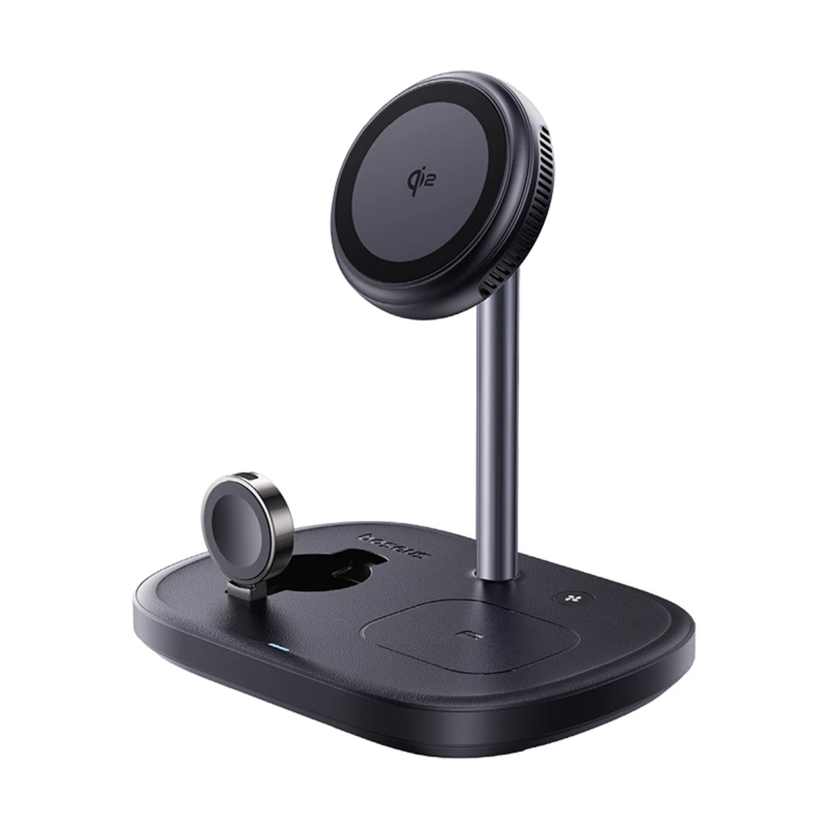 Indukcinis įkroviklis 3-in-1, Skirtas Išmaniesiems Telefonams, Laikrodžiams, Ausinėms Su Aušinimu, 45 W Usb-c Laidas - Juodas