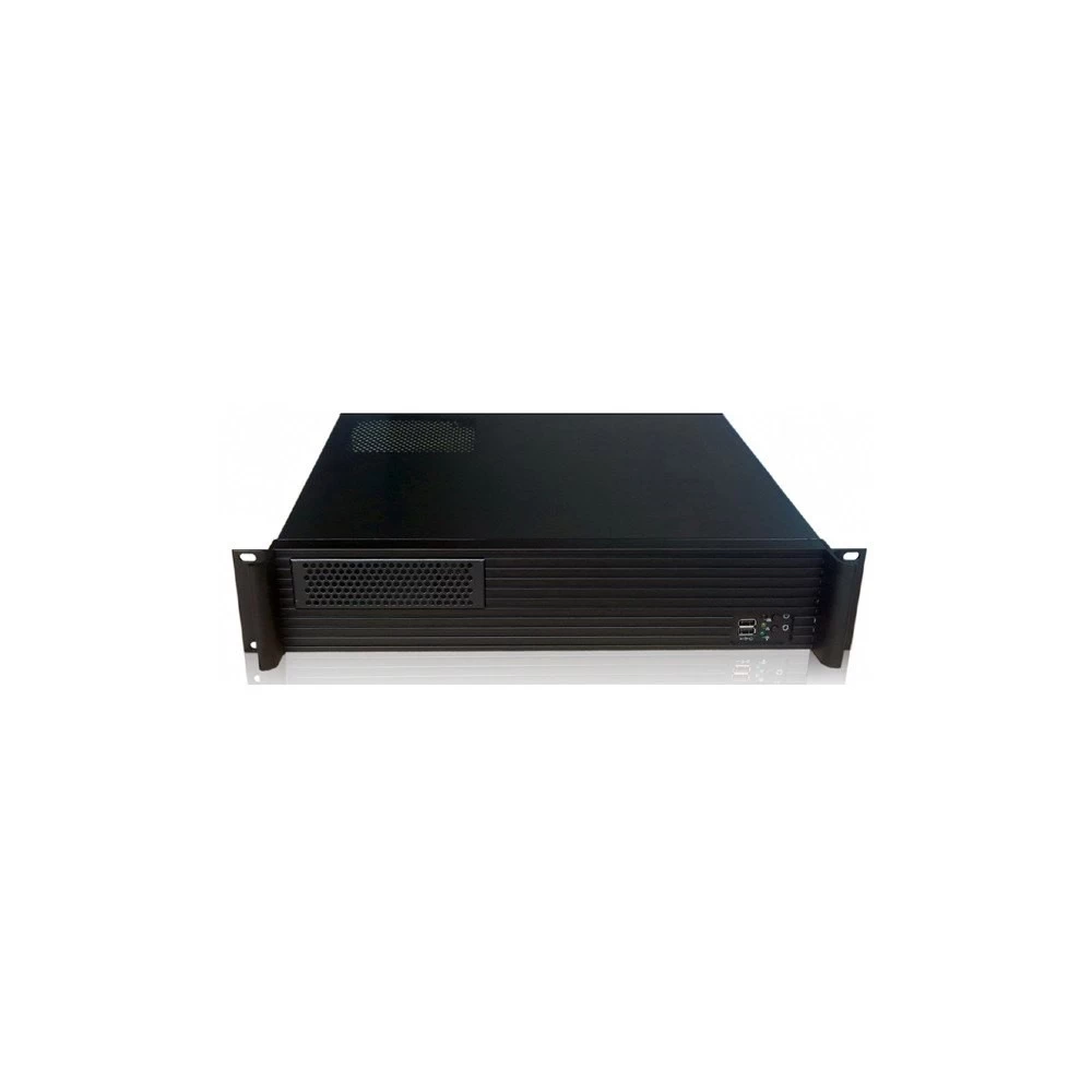 Industrial rack-mount 1 9inch 2U chasis ATX bla