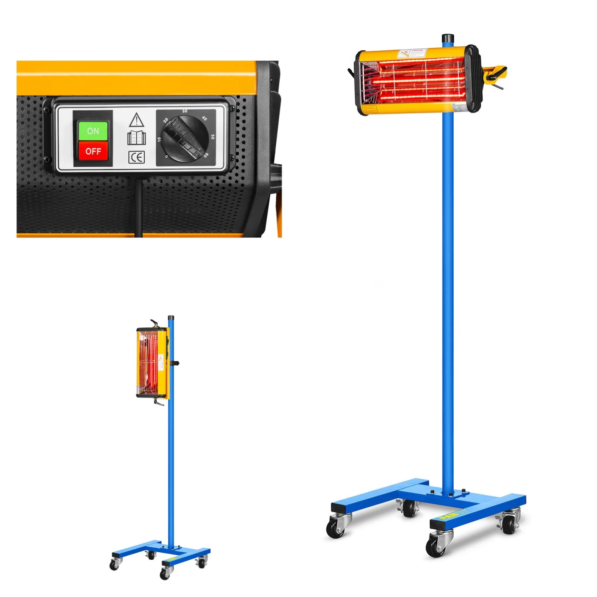 Infraraudonųjų Spindulių Dažų Džiovintuvas Ant Stovo 1100w Ir-dryer1000