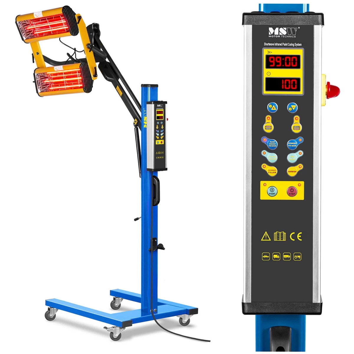 Infraraudonųjų Spindulių Dažų Džiovintuvas Ant Stovo 2200w Ir-dryer2000.1