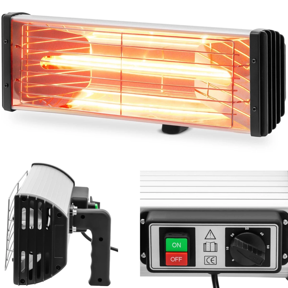 Infraraudonųjų Spindulių Kėbulo Lempa 30-100c 1000 W
