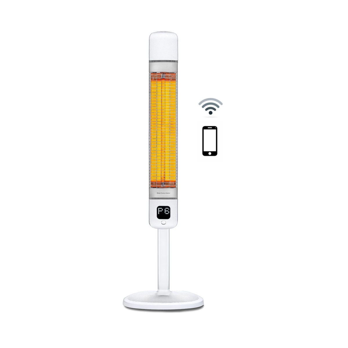 Infraraudonųjų spindulių šildytuvas “Mila-WiFi” 2500W, baltas