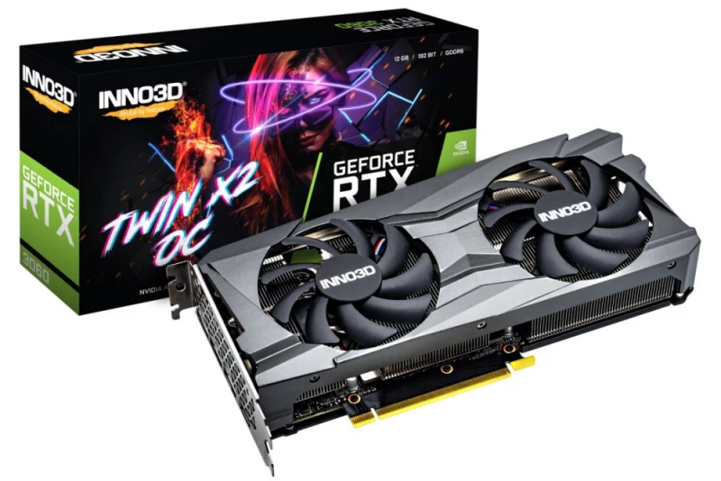 Inno3d Geforce Rtx 3060 Twin X2 Oc 12 Gb Gddr6 Vaizdo Plokštė (n30602-12d6x-11902120h)