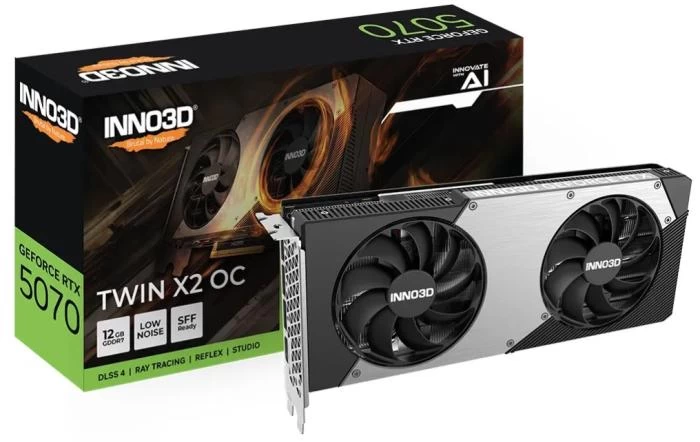 Inno3d Geforce Rtx 5070 Twin X2 Oc 12gb Gddr7 Vaizdo Plokštė (n50702-12d7x-195064n)