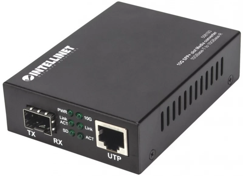 Intellinet 508193 Intellinet 10gbase-t/10gbase-r Medijos Keitiklis, 1x 10gb Sfp+ Lizdas/1x 10gb Rj45