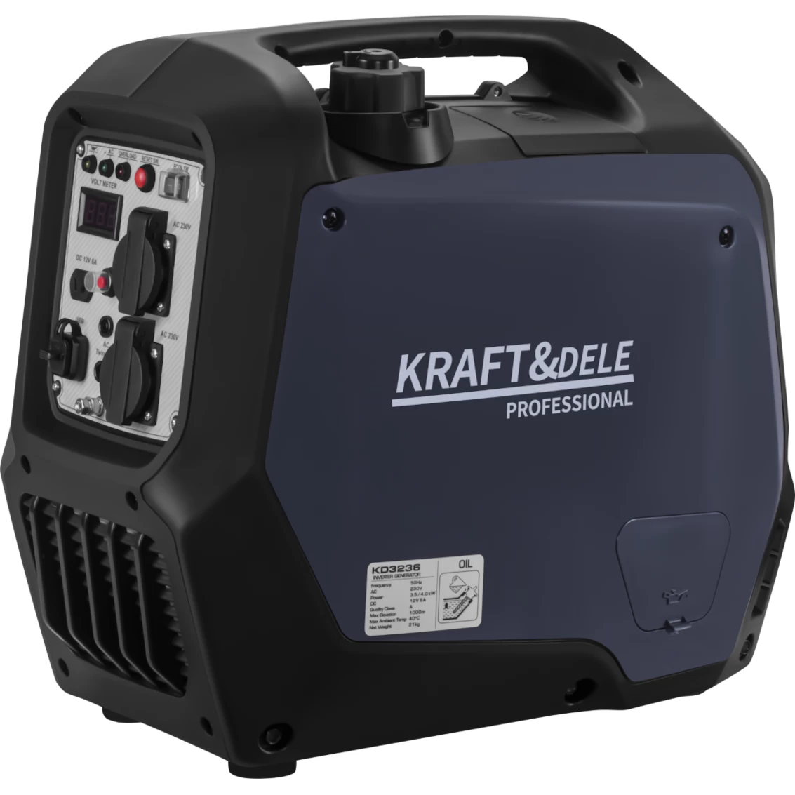 Inverterinis generatorius 4kW 230V, Kraft&amp;Dele, KD3236
