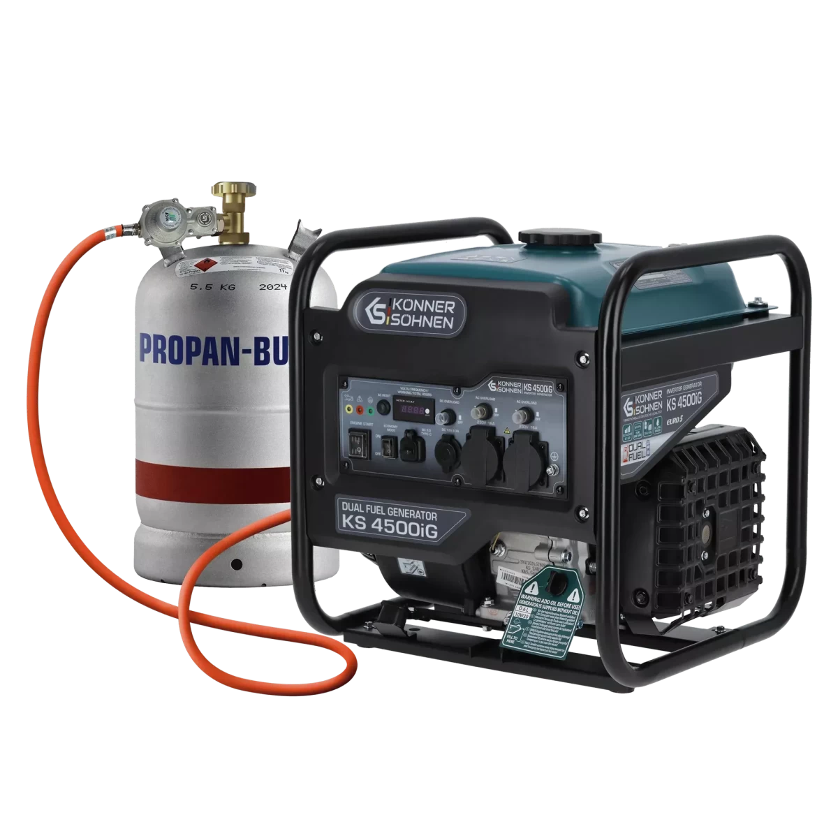 Inverterinis generatorius LPG/benzinas 4500W, KS 4500iG KONNER &amp; SOHNEN
