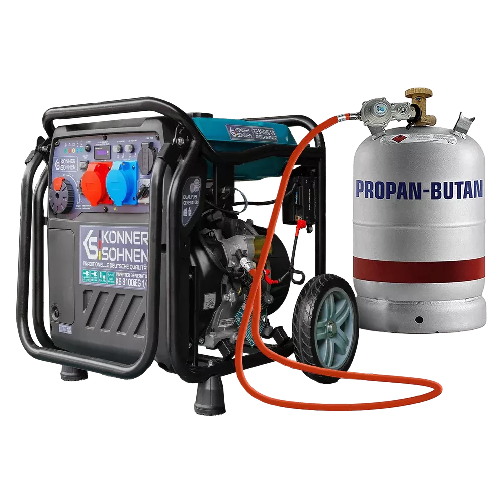 Inverterinis generatorius LPG/benzinas 8500W KS 8100iEG 1/3 KONNER &amp; SOHNEN